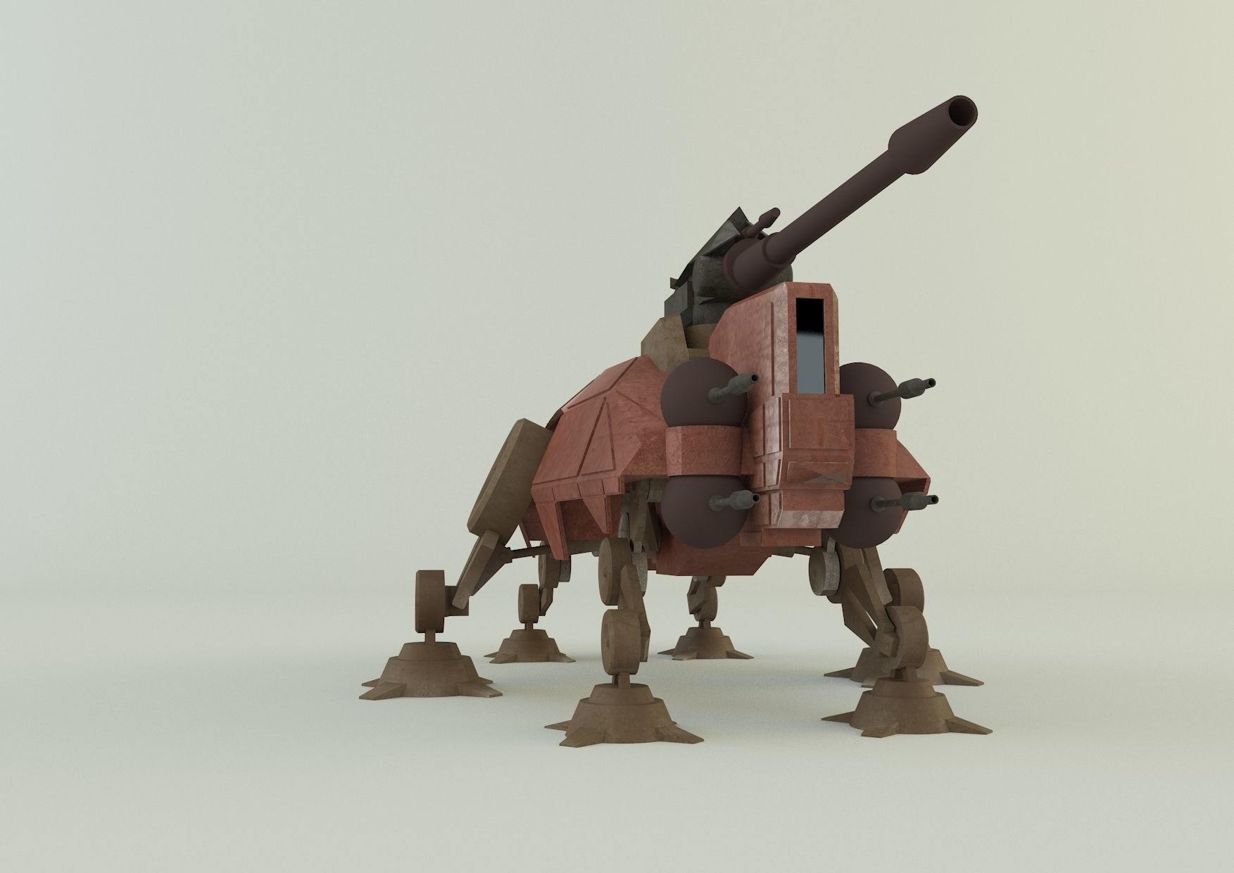 AT-TE Walker combat robot 3D model_2
