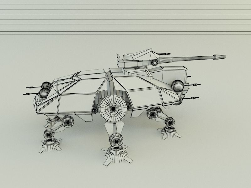 AT-TE Walker combat robot 3D model_26