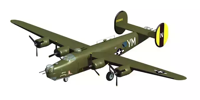 B-24J Liberator 3D model