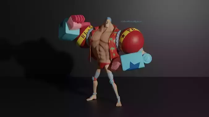 Franky time skip - One Piece 3D print model 3D print model