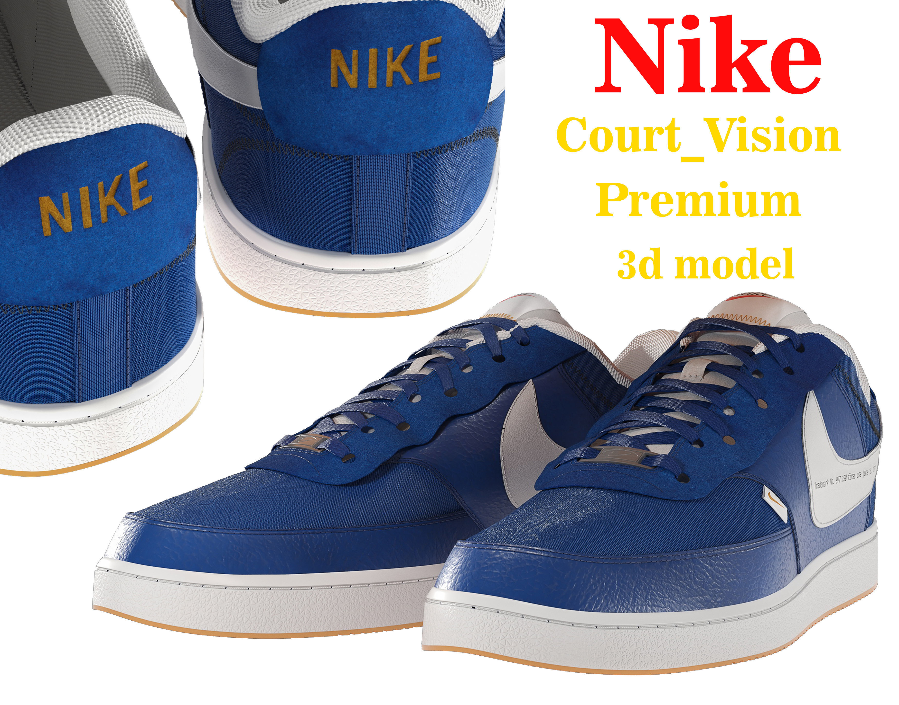 Nike-Court-Vision-Premium 3d model 3D model_1
