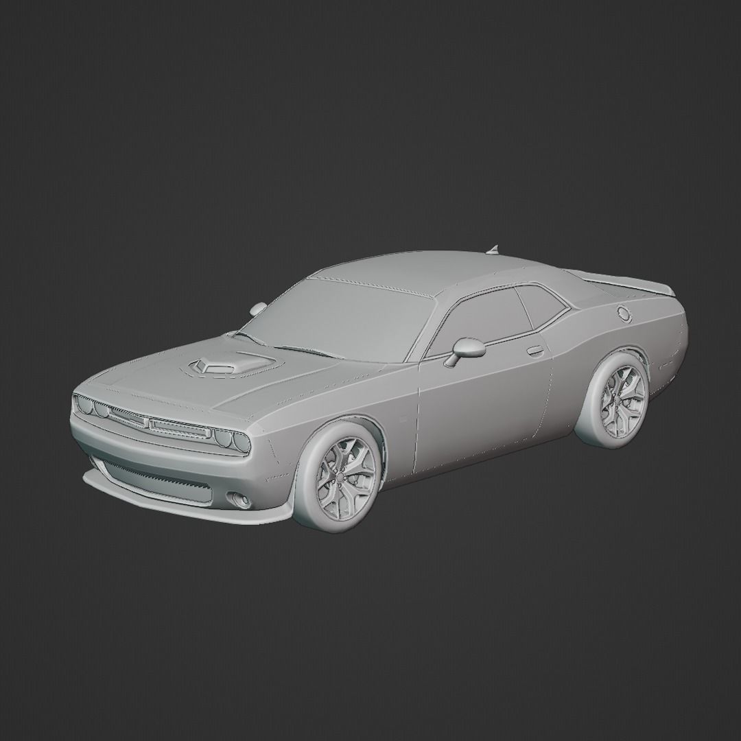 Dodge Challenger 392 HEMI Scat Pack 2015 Low-poly 3D model_5