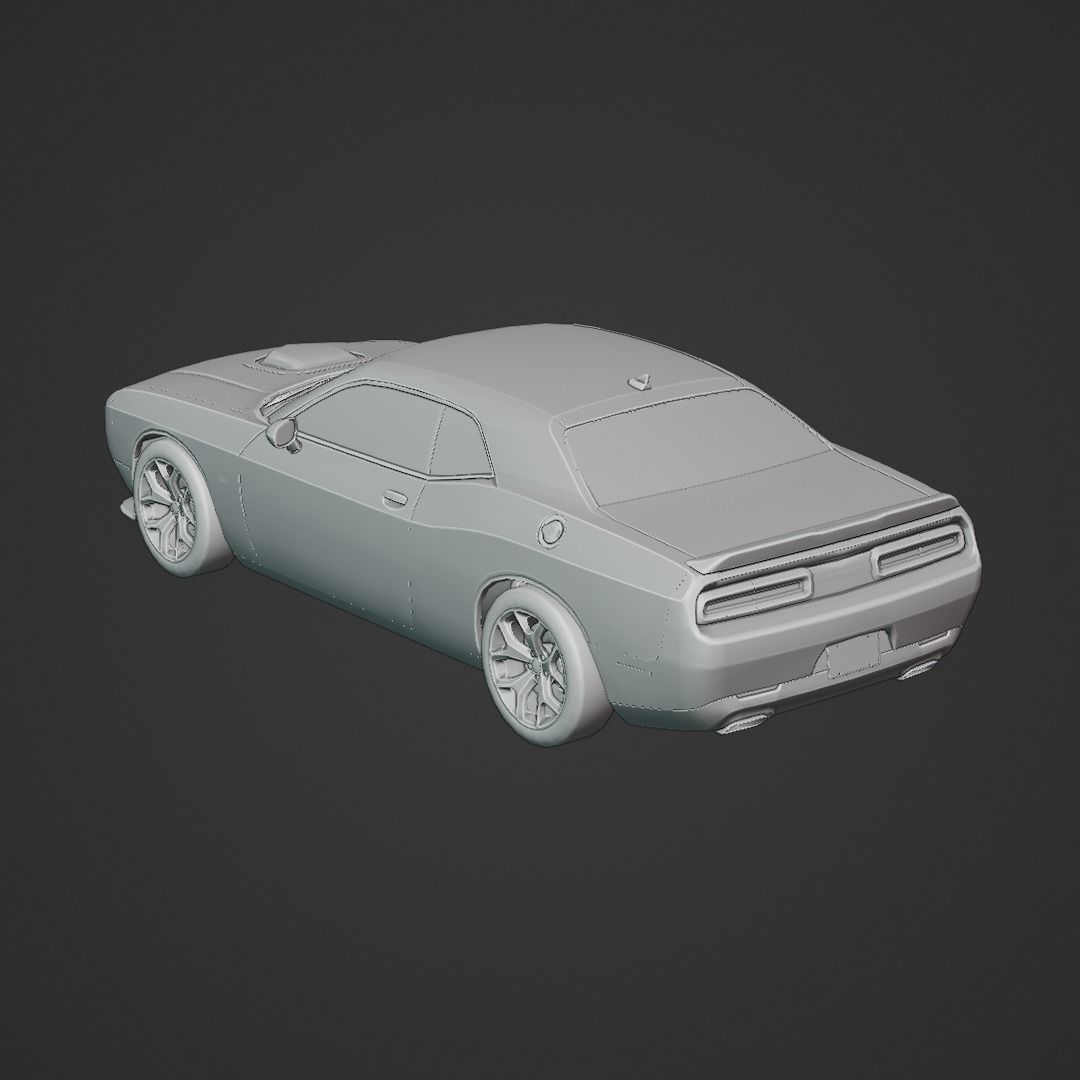 Dodge Challenger 392 HEMI Scat Pack 2015 Low-poly 3D model_6