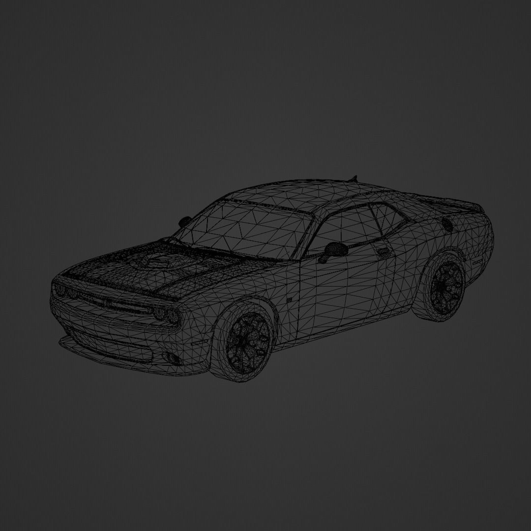 Dodge Challenger 392 HEMI Scat Pack 2015 Low-poly 3D model_7