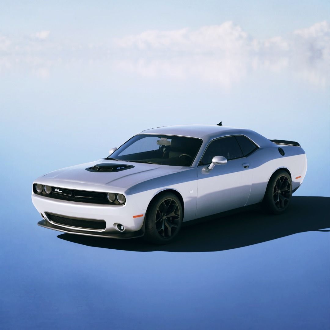 Dodge Challenger 392 HEMI Scat Pack 2015 Low-poly 3D model_3