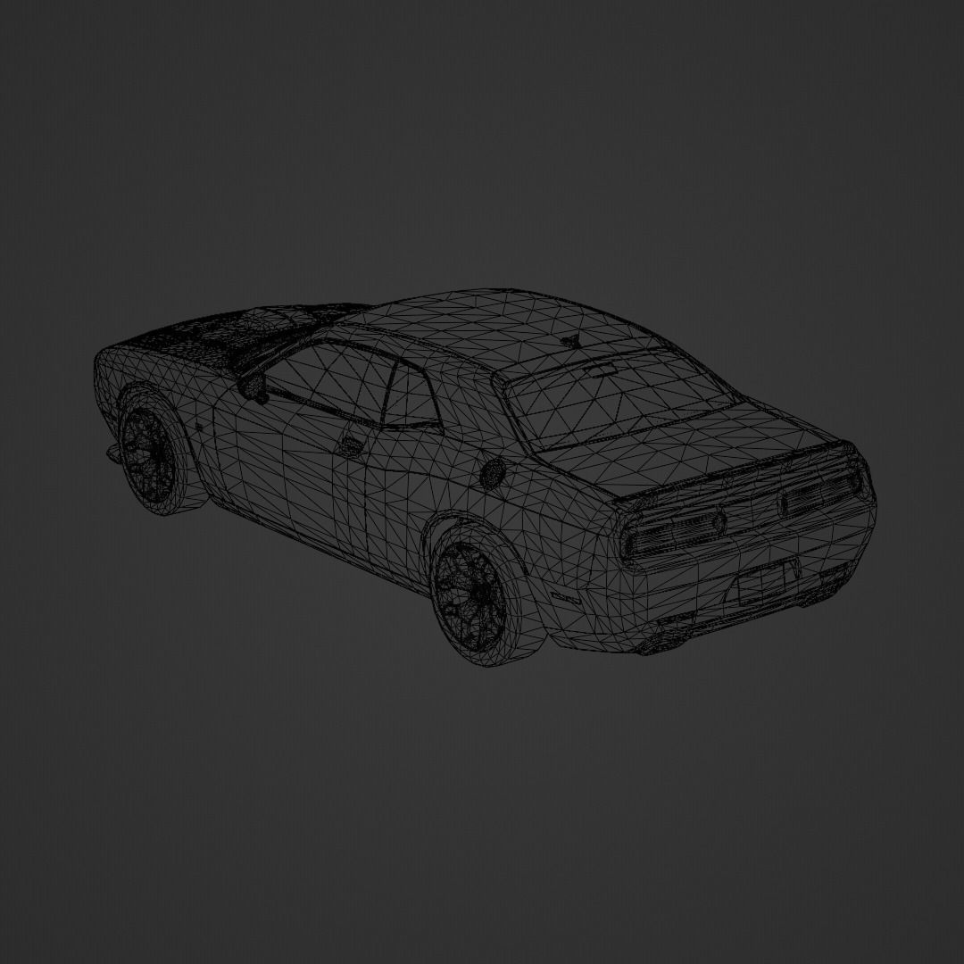 Dodge Challenger 392 HEMI Scat Pack 2015 Low-poly 3D model_8