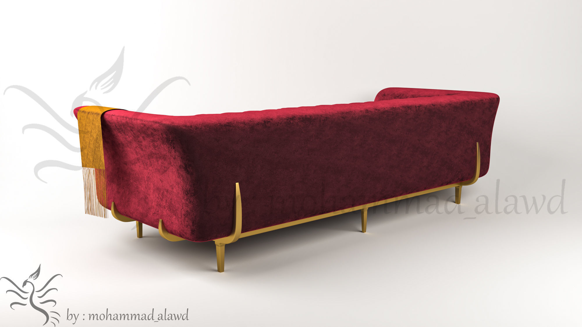 New Classic sofa 3D model_3
