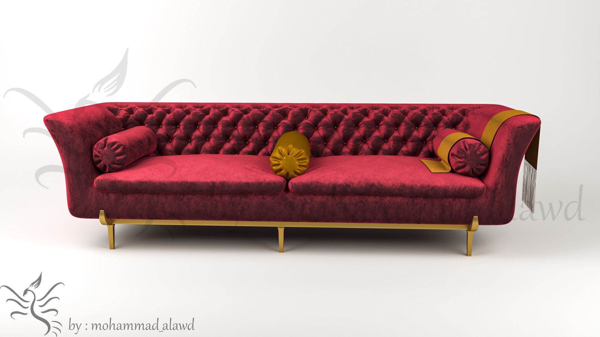 New Classic sofa 3D model_2