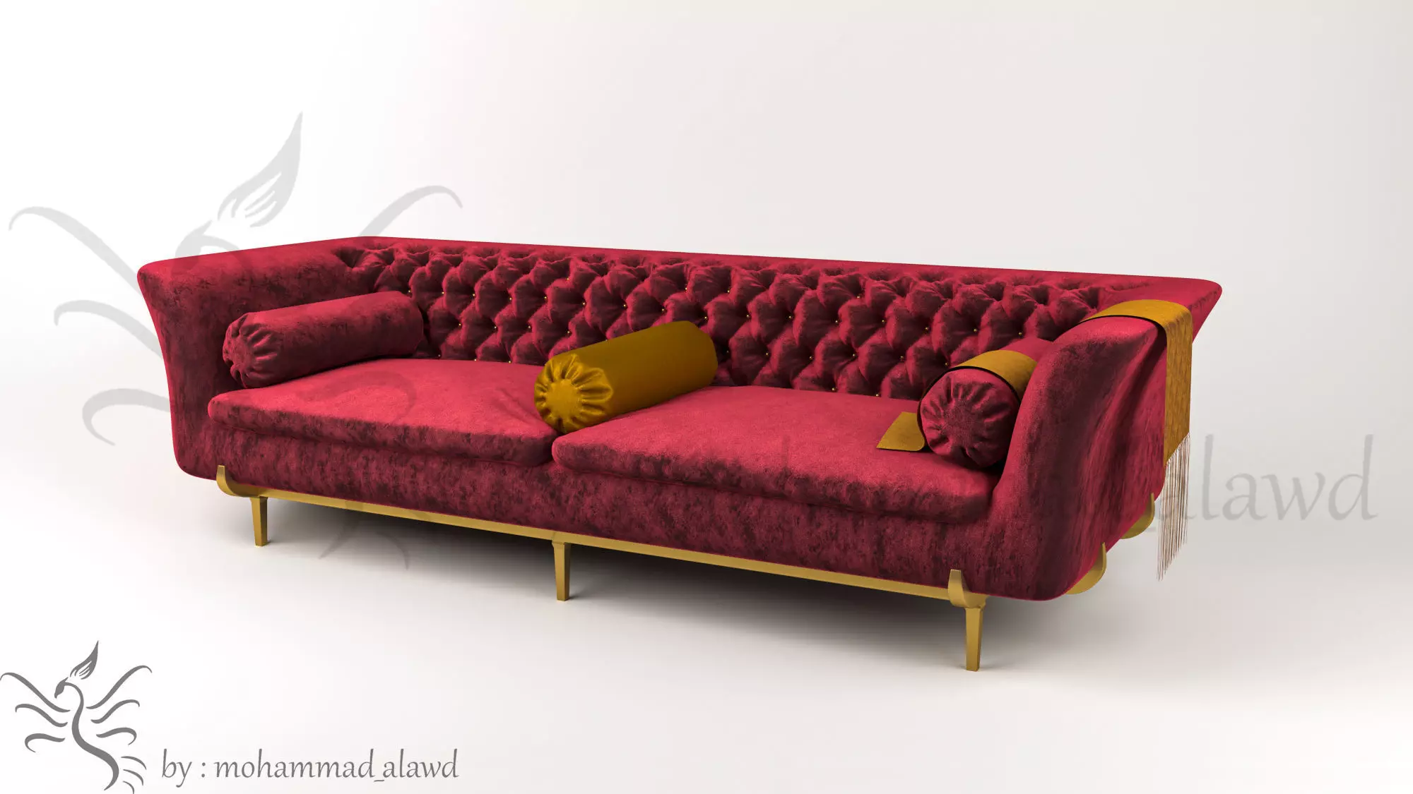 New Classic sofa 3D model_0