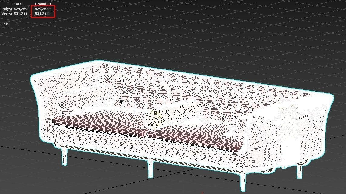 New Classic sofa 3D model_6