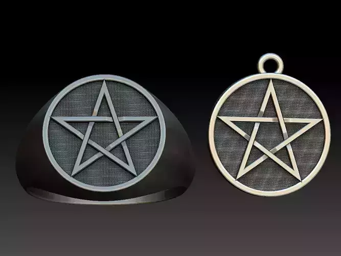 Pentagram Ring and Pendant