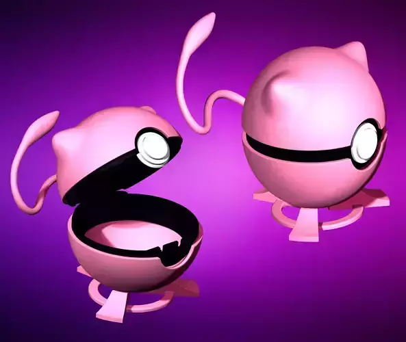 Pokeball Mew Functional Pokemon 3D print model