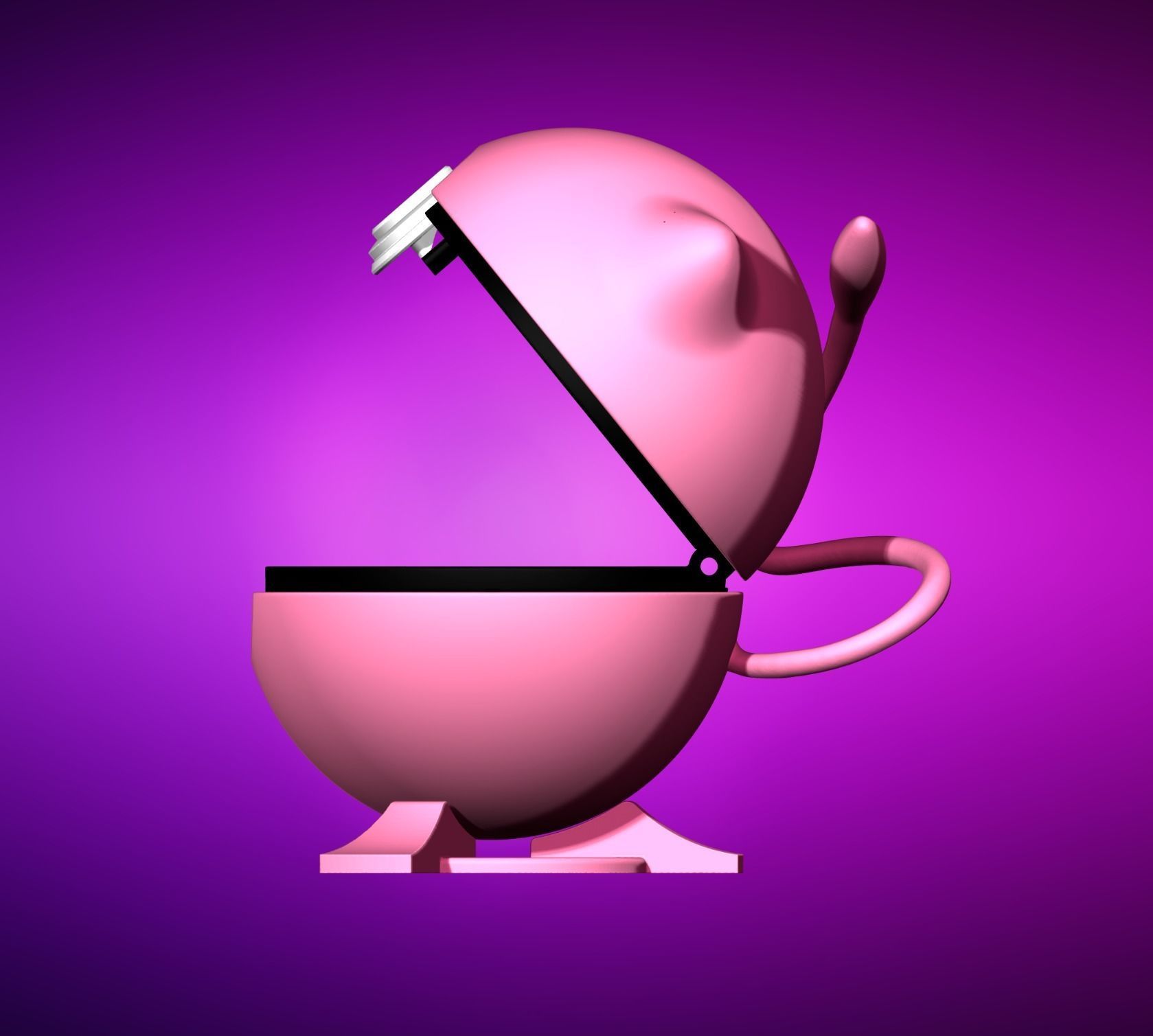 Pokeball Mew Functional Pokemon 3D print model_4