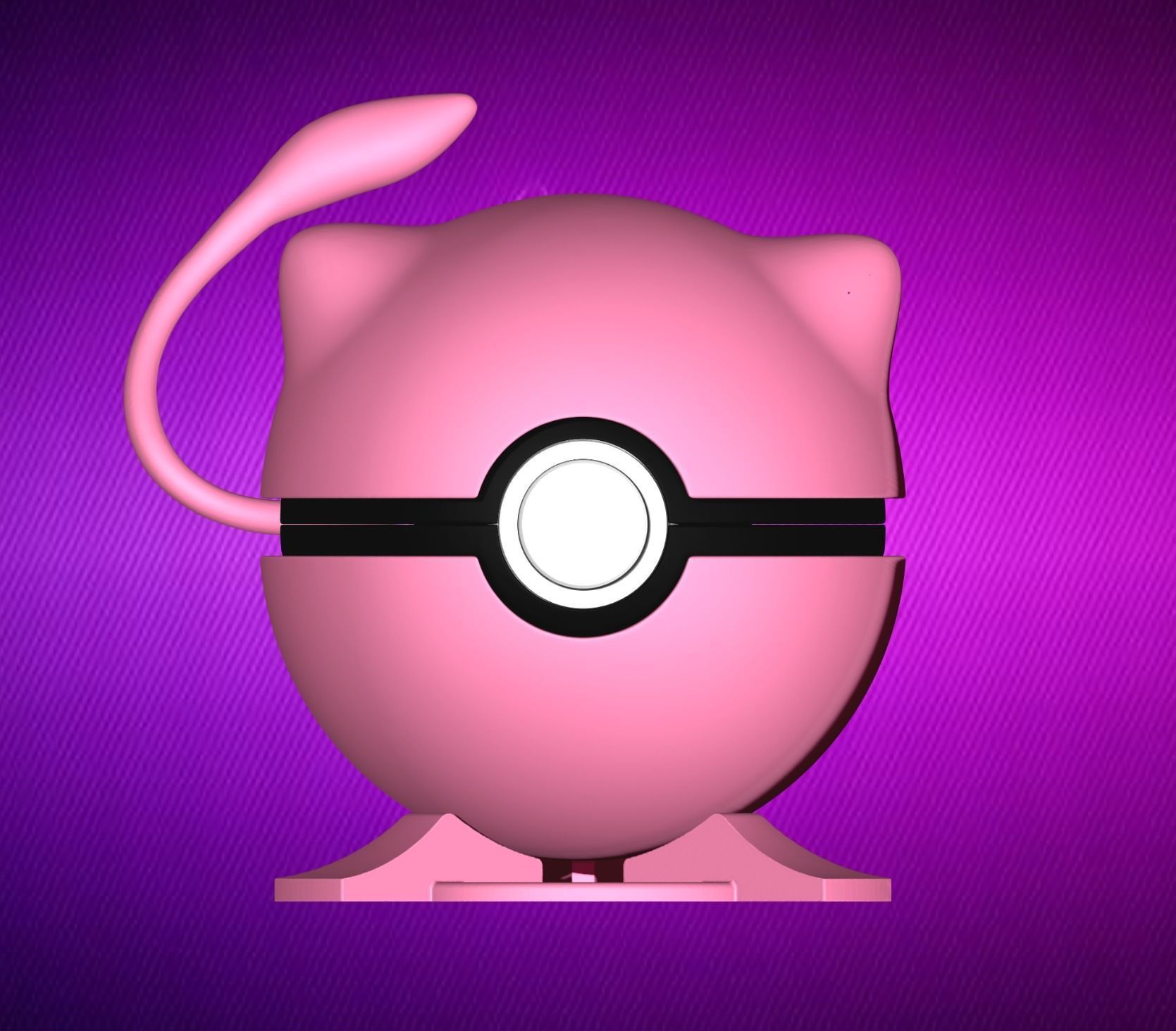 Pokeball Mew Functional Pokemon 3D print model_3