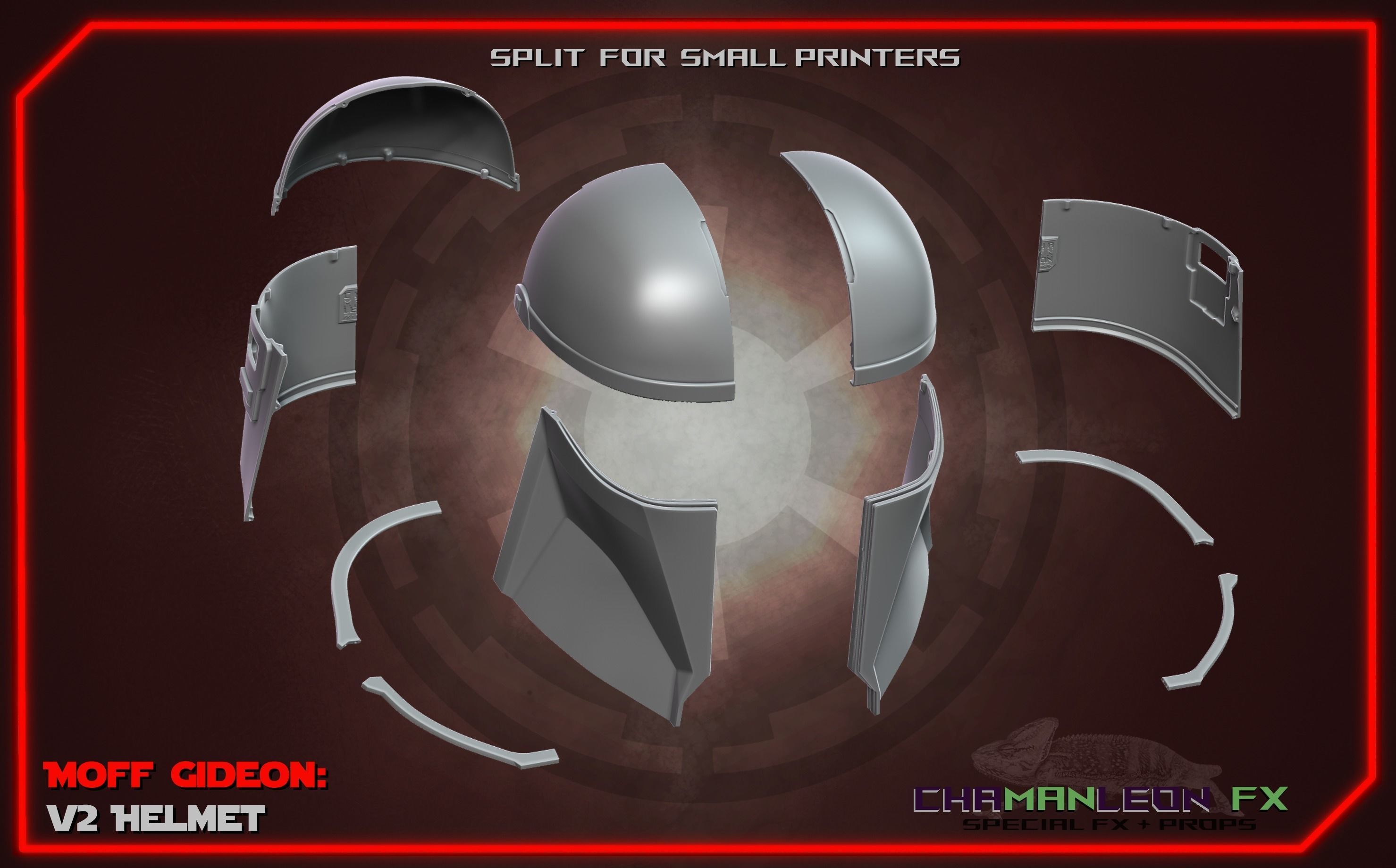 Moff Gideon Helmet Mandalorian 3D Print Cosplay Armor 3D print model_8