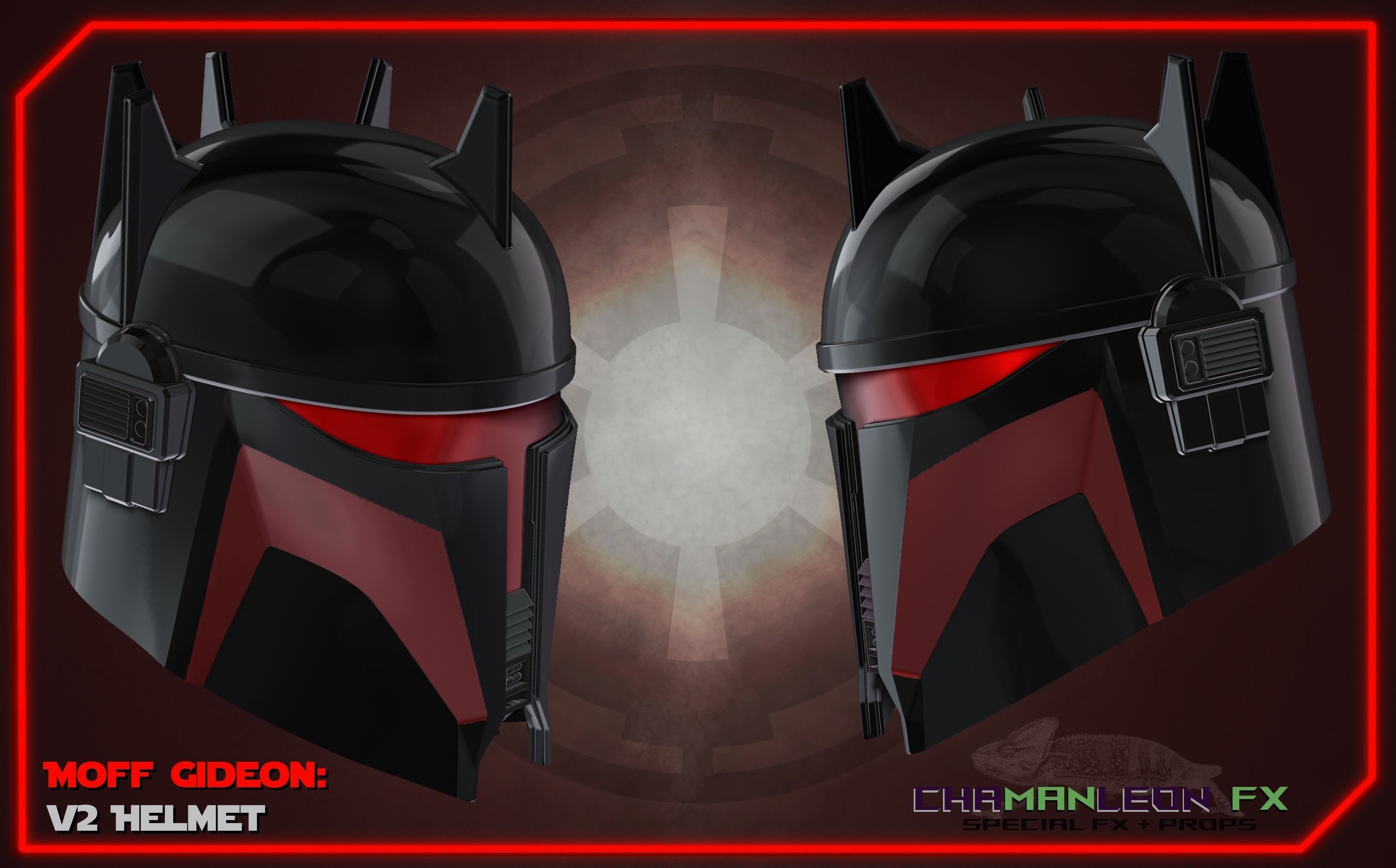 Moff Gideon Helmet Mandalorian 3D Print Cosplay Armor 3D print model_2