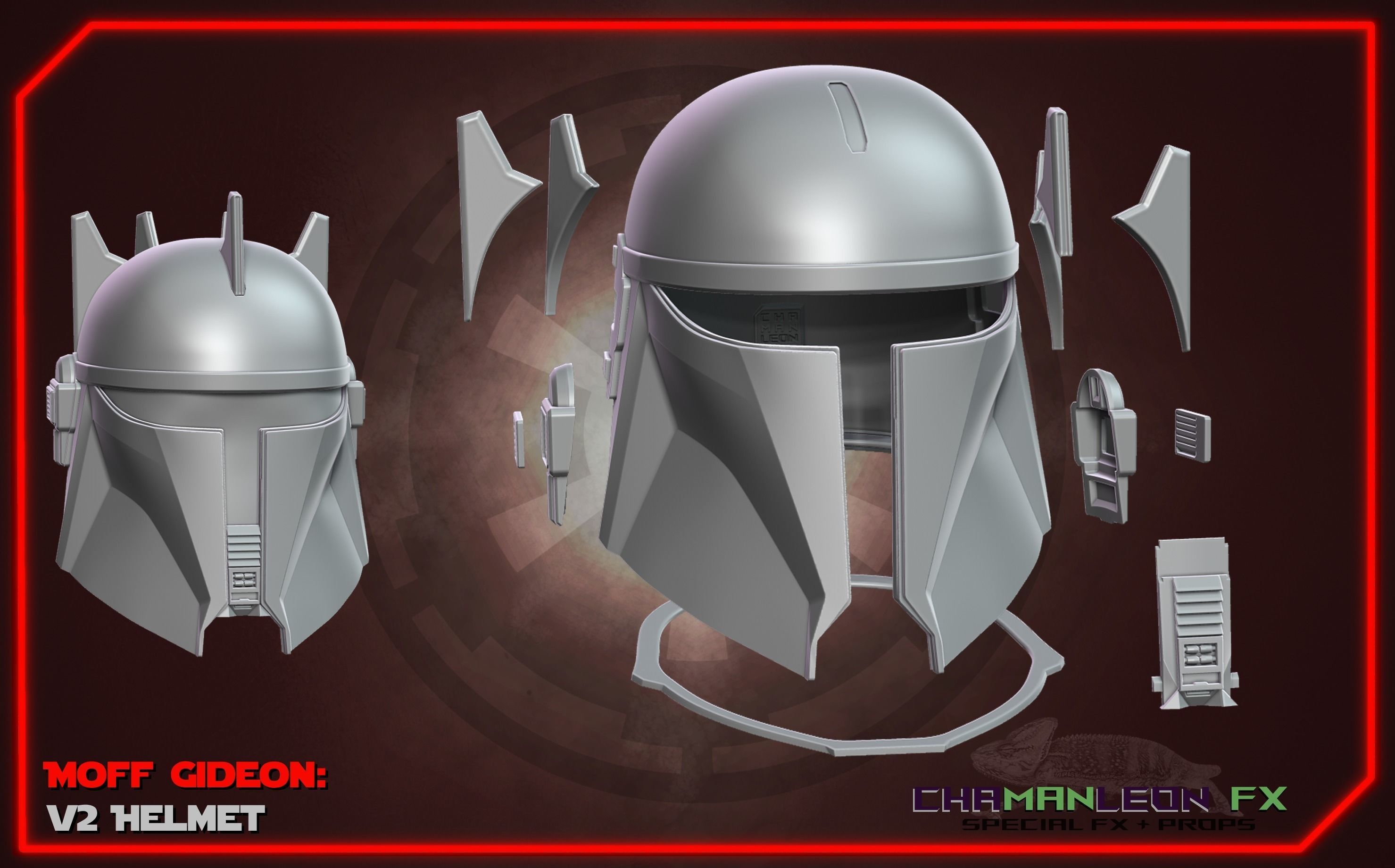 Moff Gideon Helmet Mandalorian 3D Print Cosplay Armor 3D print model_6