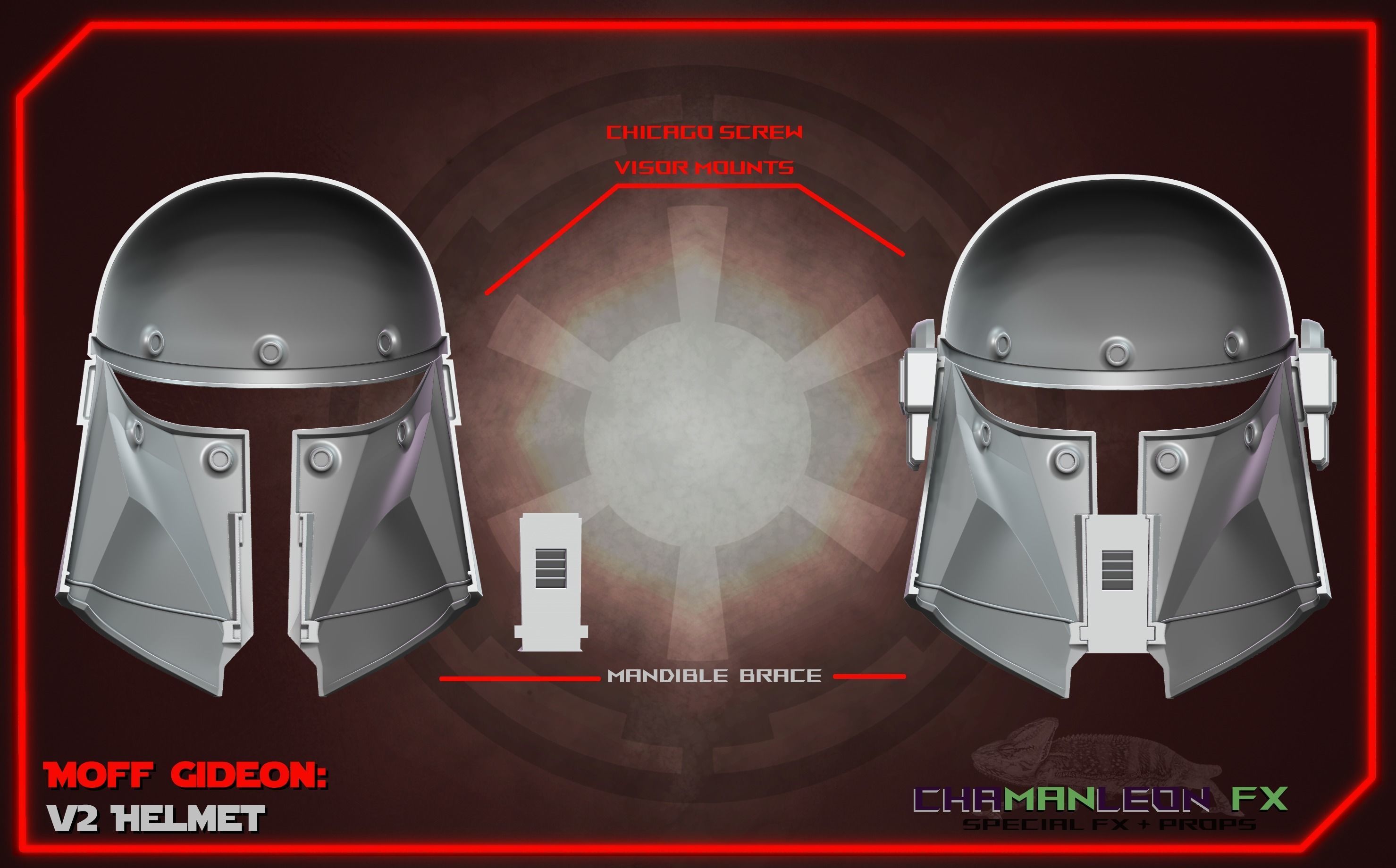 Moff Gideon Helmet Mandalorian 3D Print Cosplay Armor 3D print model_7
