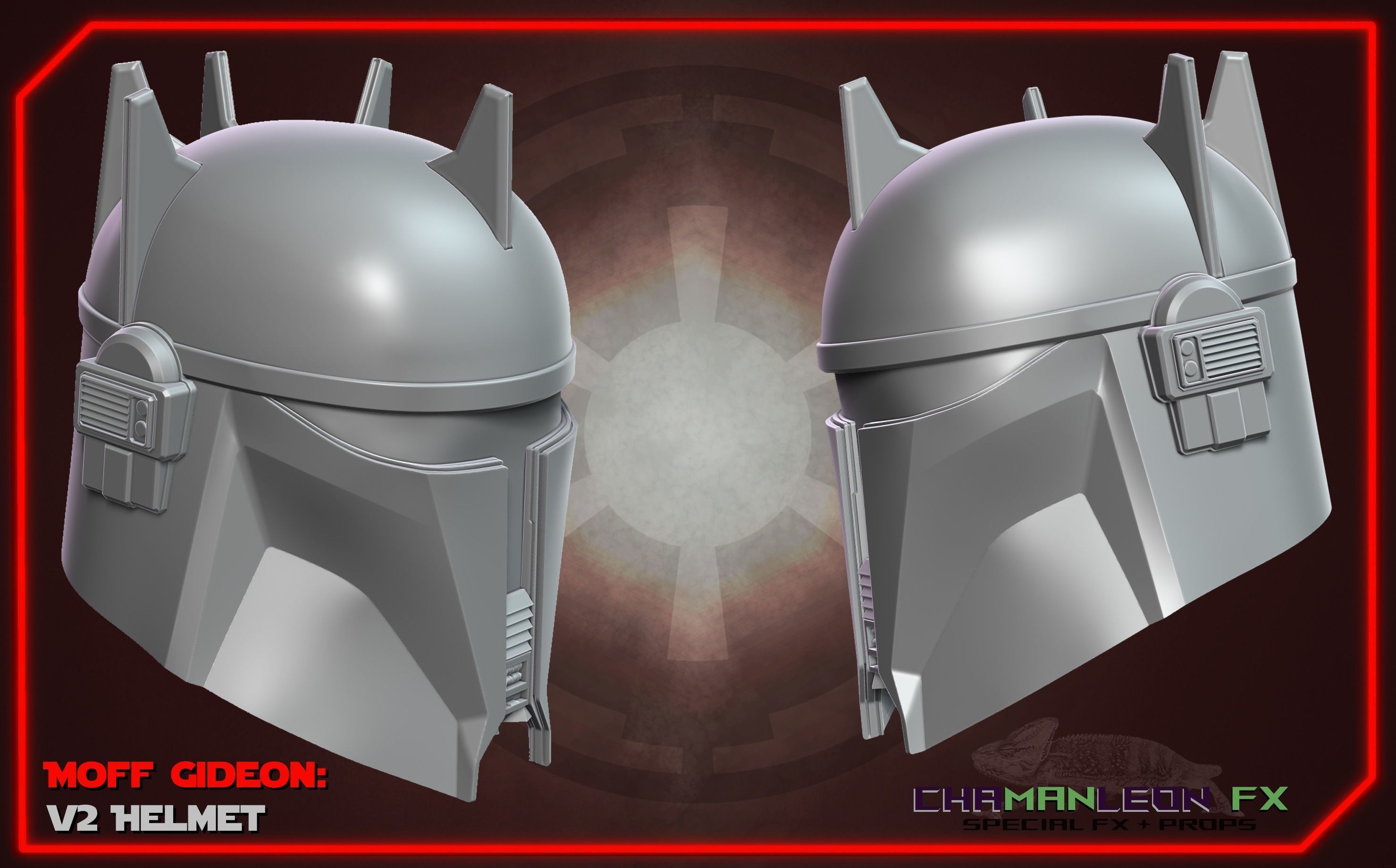 Moff Gideon Helmet Mandalorian 3D Print Cosplay Armor 3D print model_3