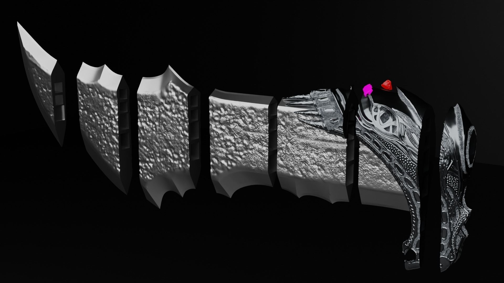 God of War 2018 Blade Of Chaos lv2 3D print model_2