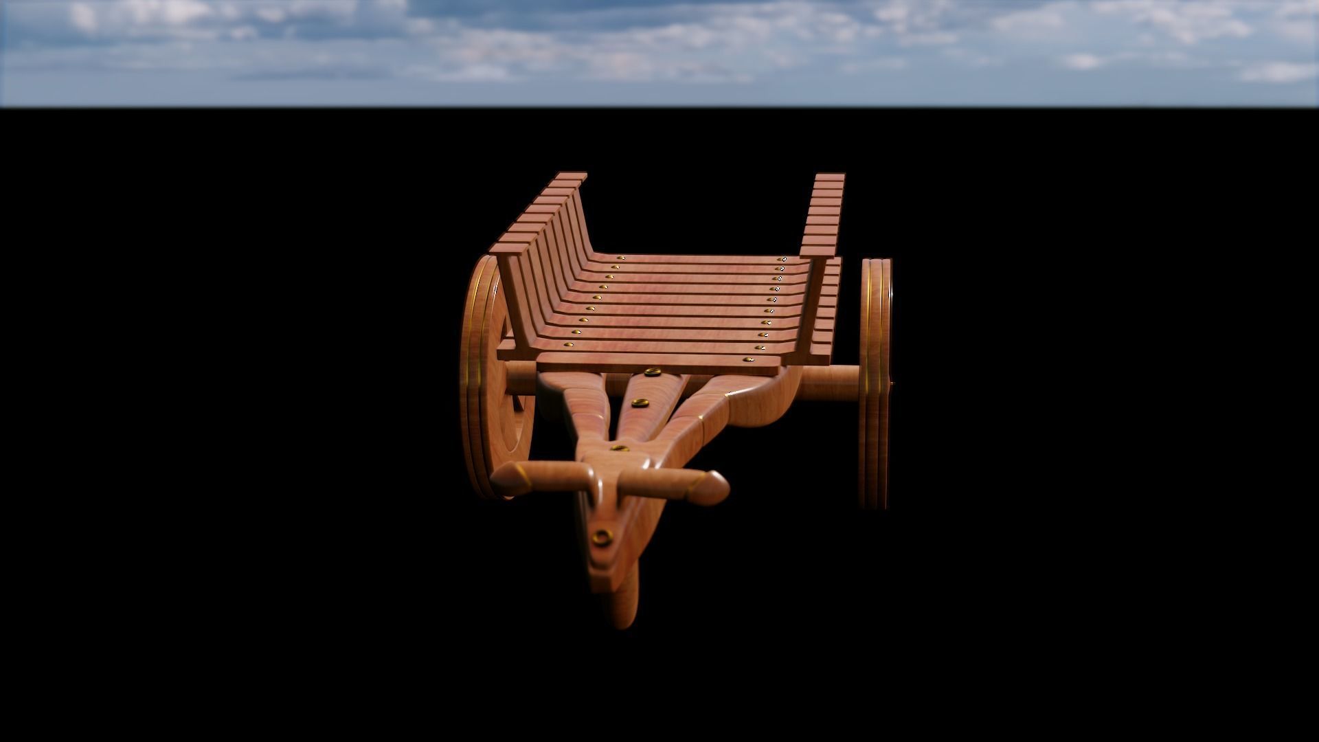 Bull Cart 3D Model Low-poly 3D model_11