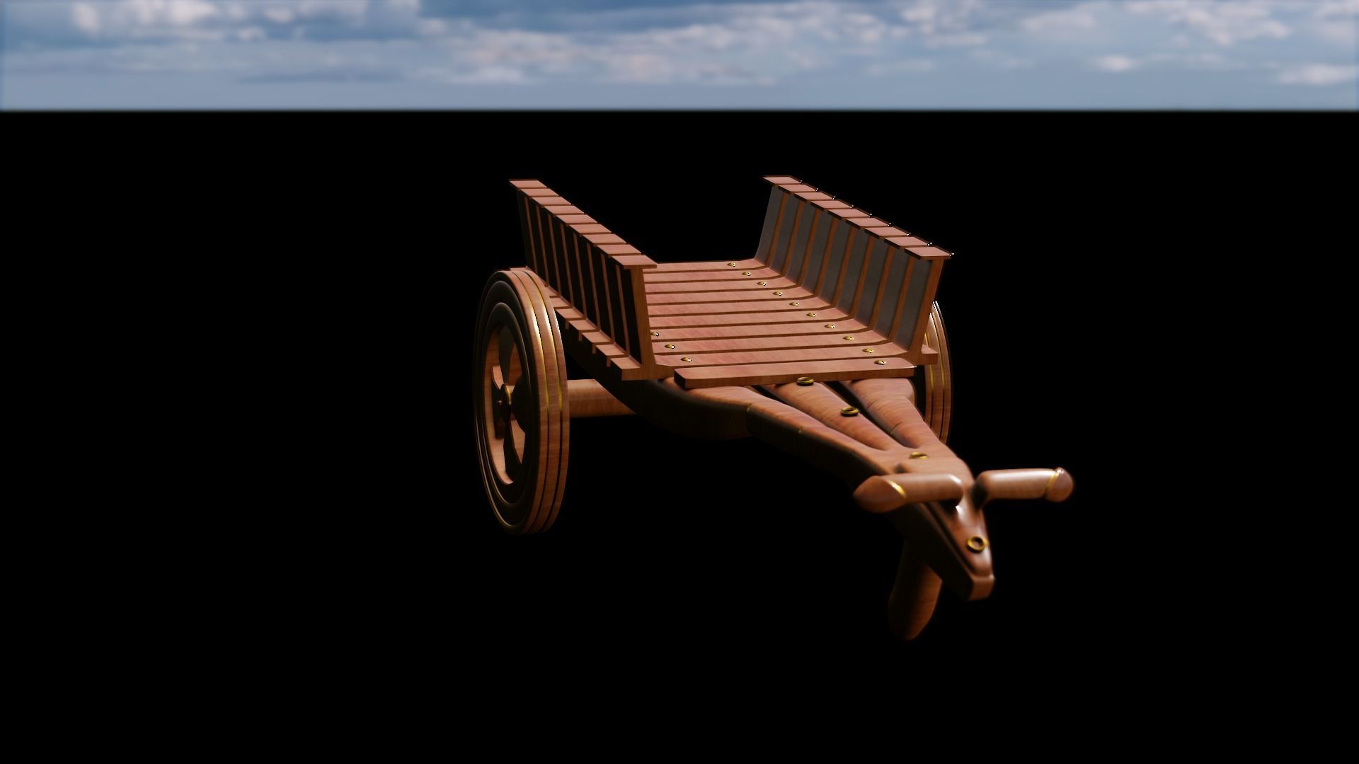 Bull Cart 3D Model Low-poly 3D model_20
