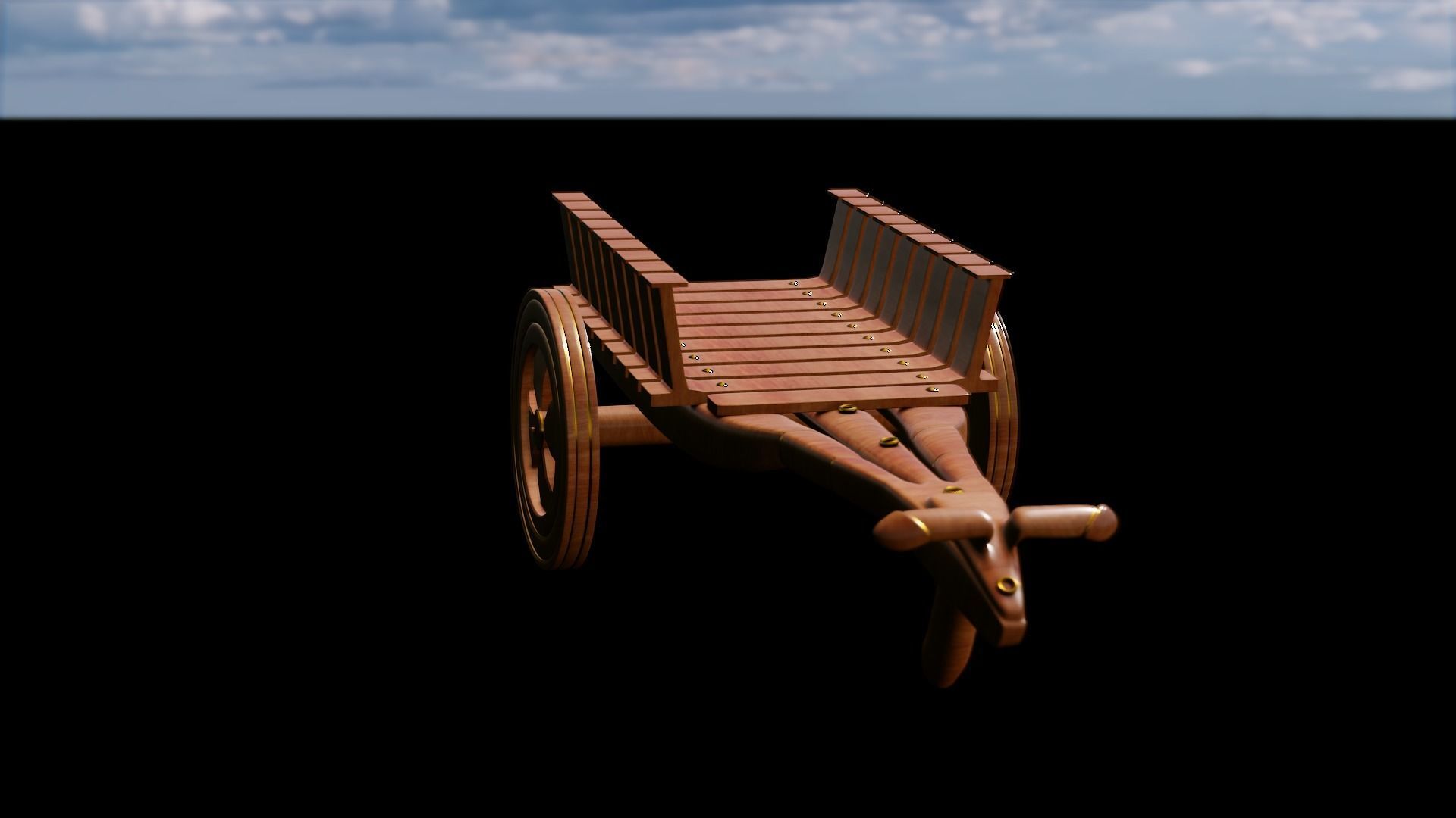 Bull Cart 3D Model Low-poly 3D model_19