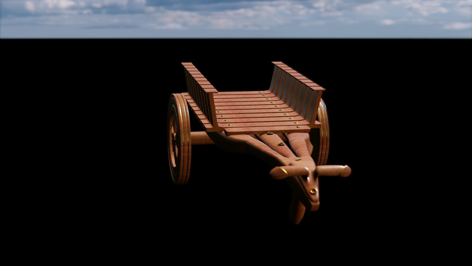 Bull Cart 3D Model Low-poly 3D model_18