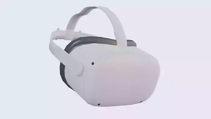 Quest 2 VR headset low poly Free low-poly 3D model