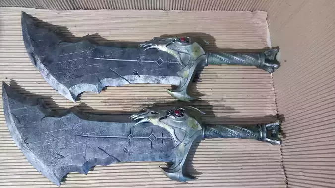 God Of War Ragnarok Kratos Blades Of Chaos lv2 model 3d print  3D print model