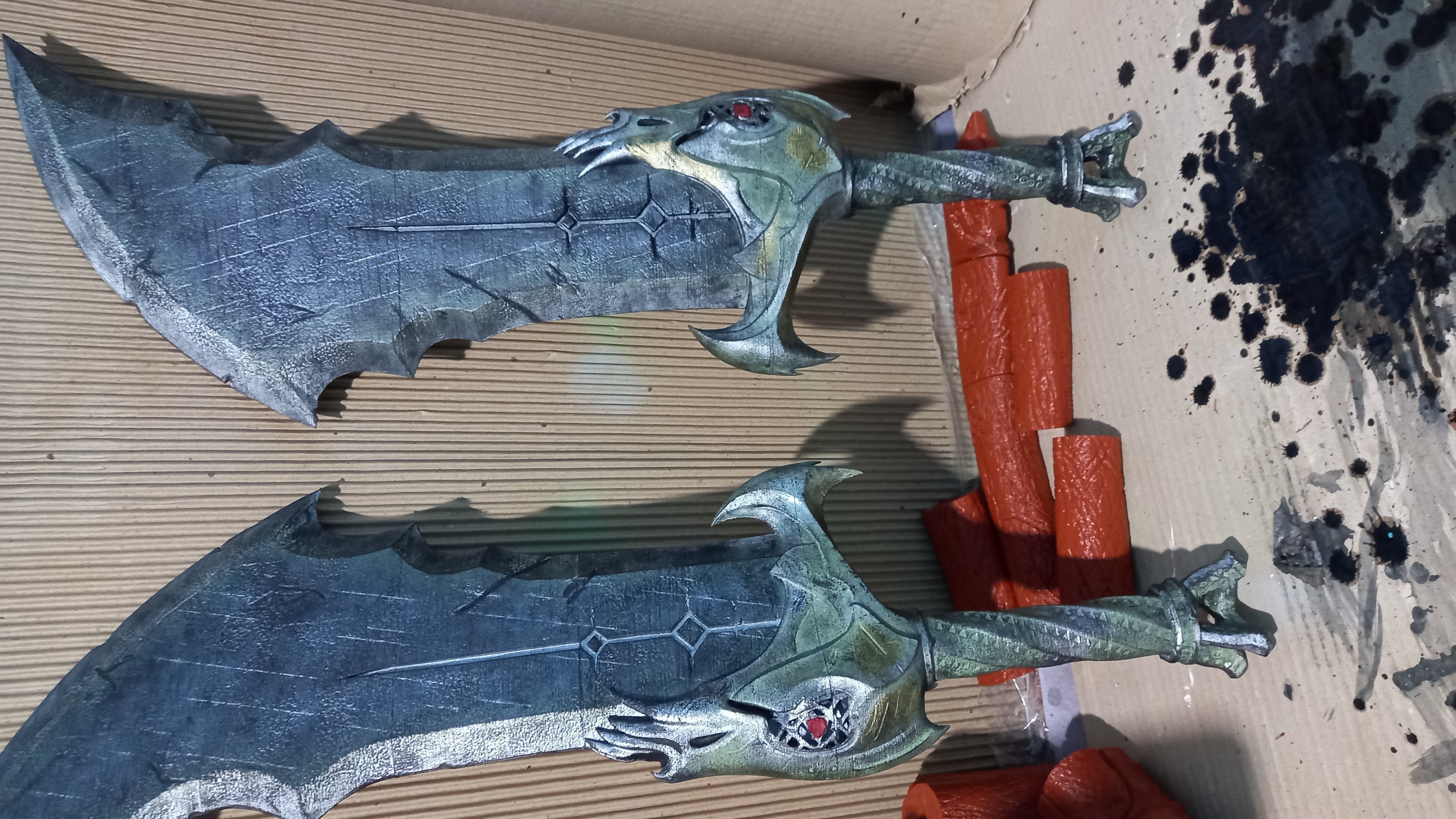 God Of War Ragnarok Kratos Blades Of Chaos lv2 model 3d print  3D print model_43