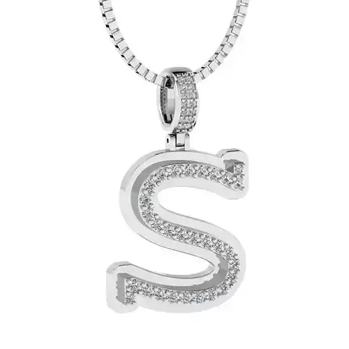 Alphabet Diamond pendant S  3D print model