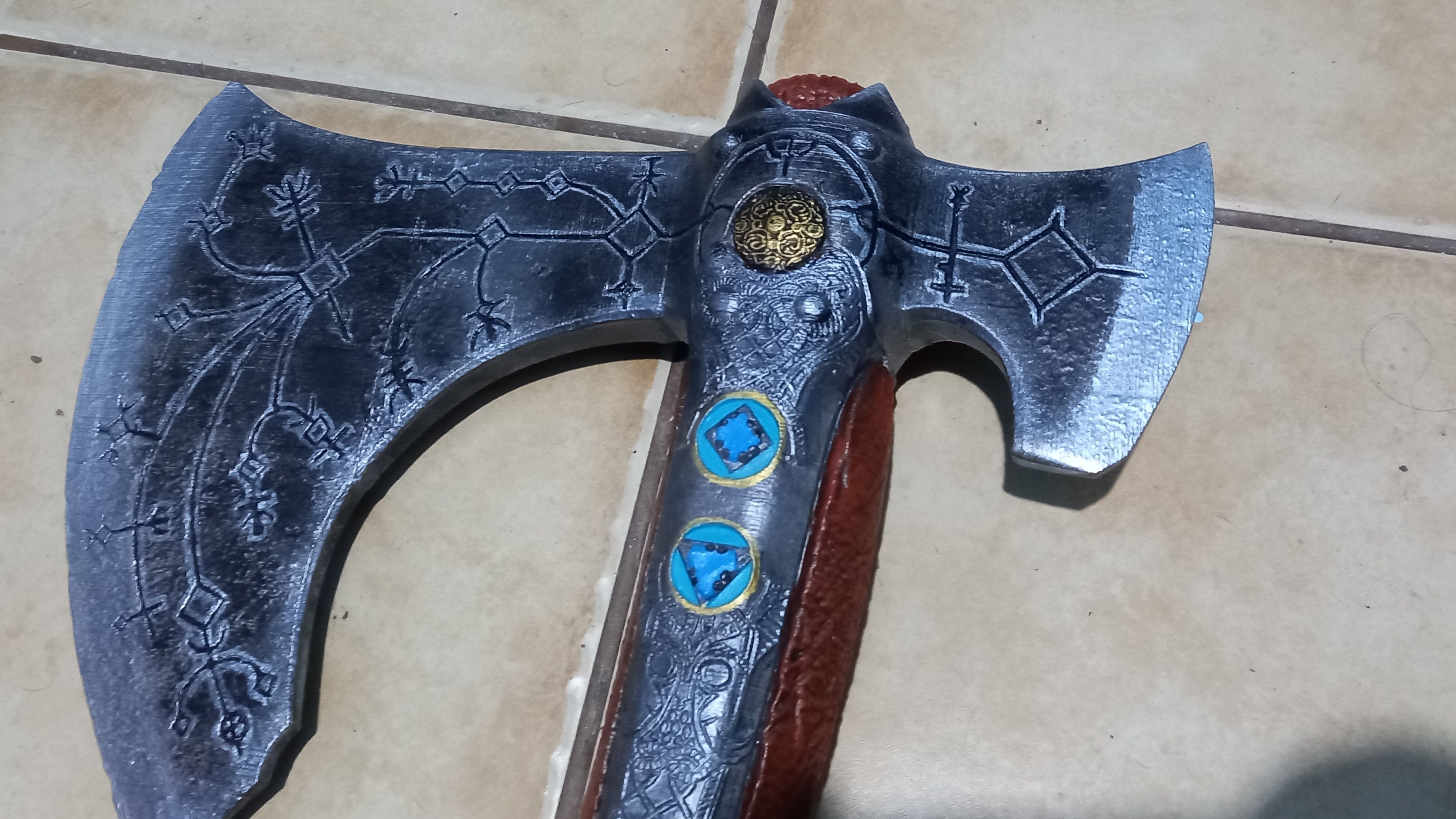 God of War leviathan axe 3D print model_2