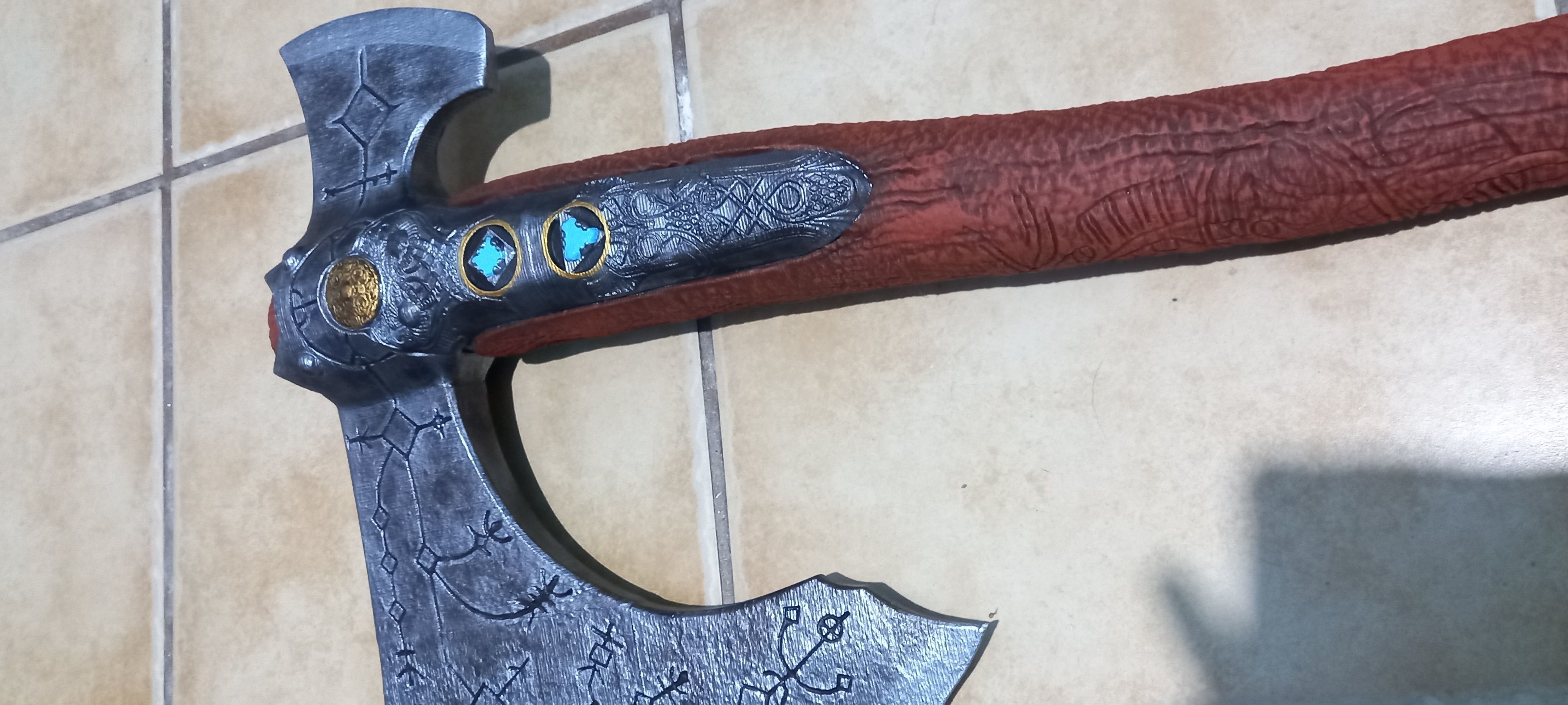 God of War leviathan axe 3D print model_4
