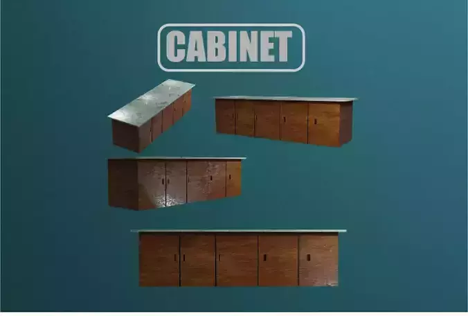 Cabinet Low-poly 3D model
