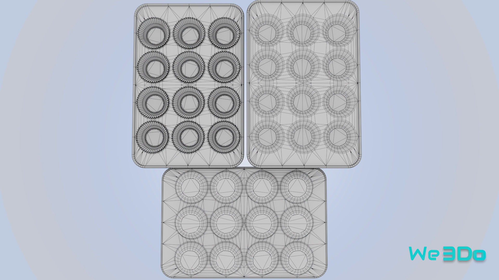Nonstick 12-cup Muffin and Cupcake Pans Low-poly 3D model_28
