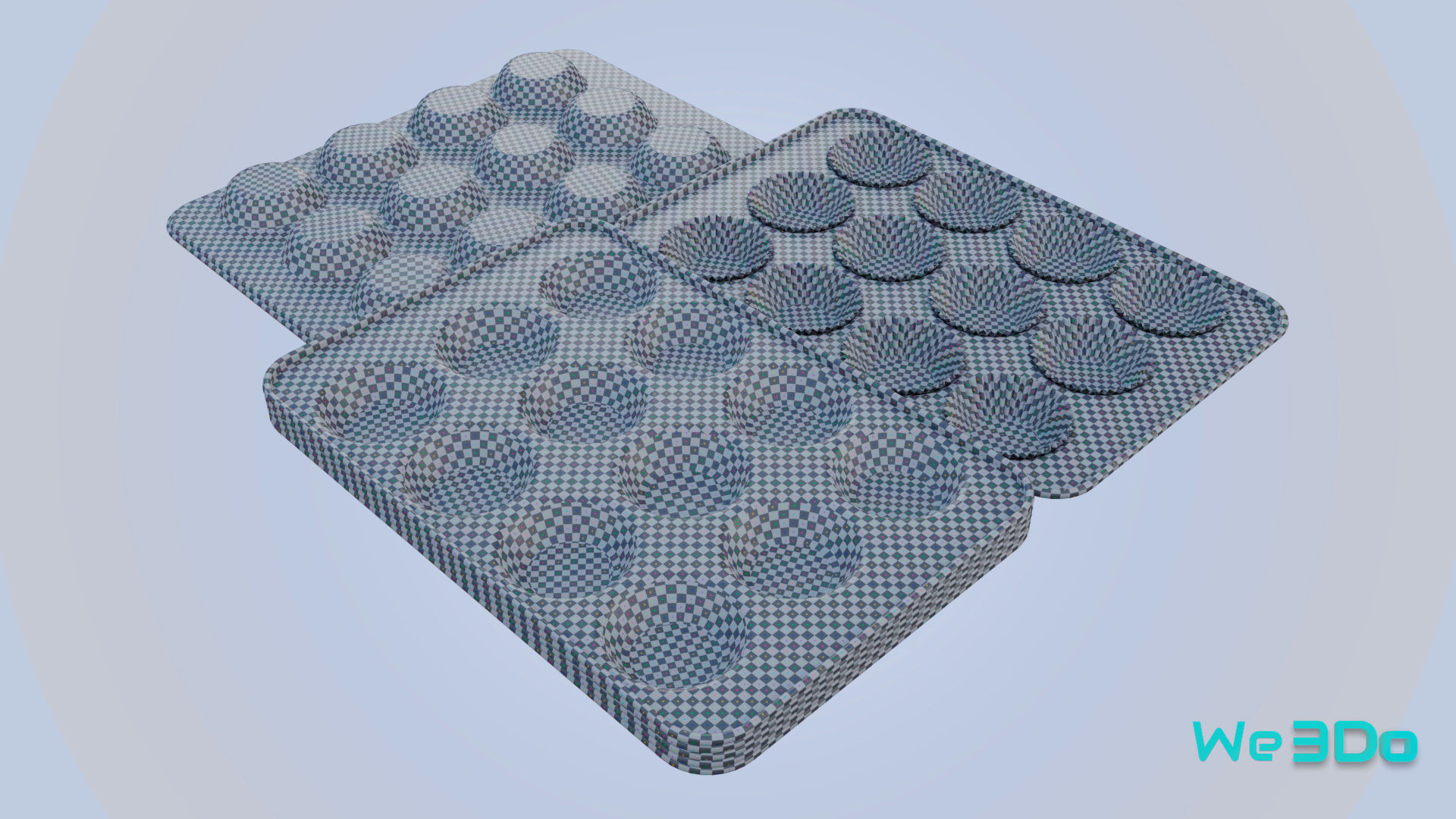 Nonstick 12-cup Muffin and Cupcake Pans Low-poly 3D model_24