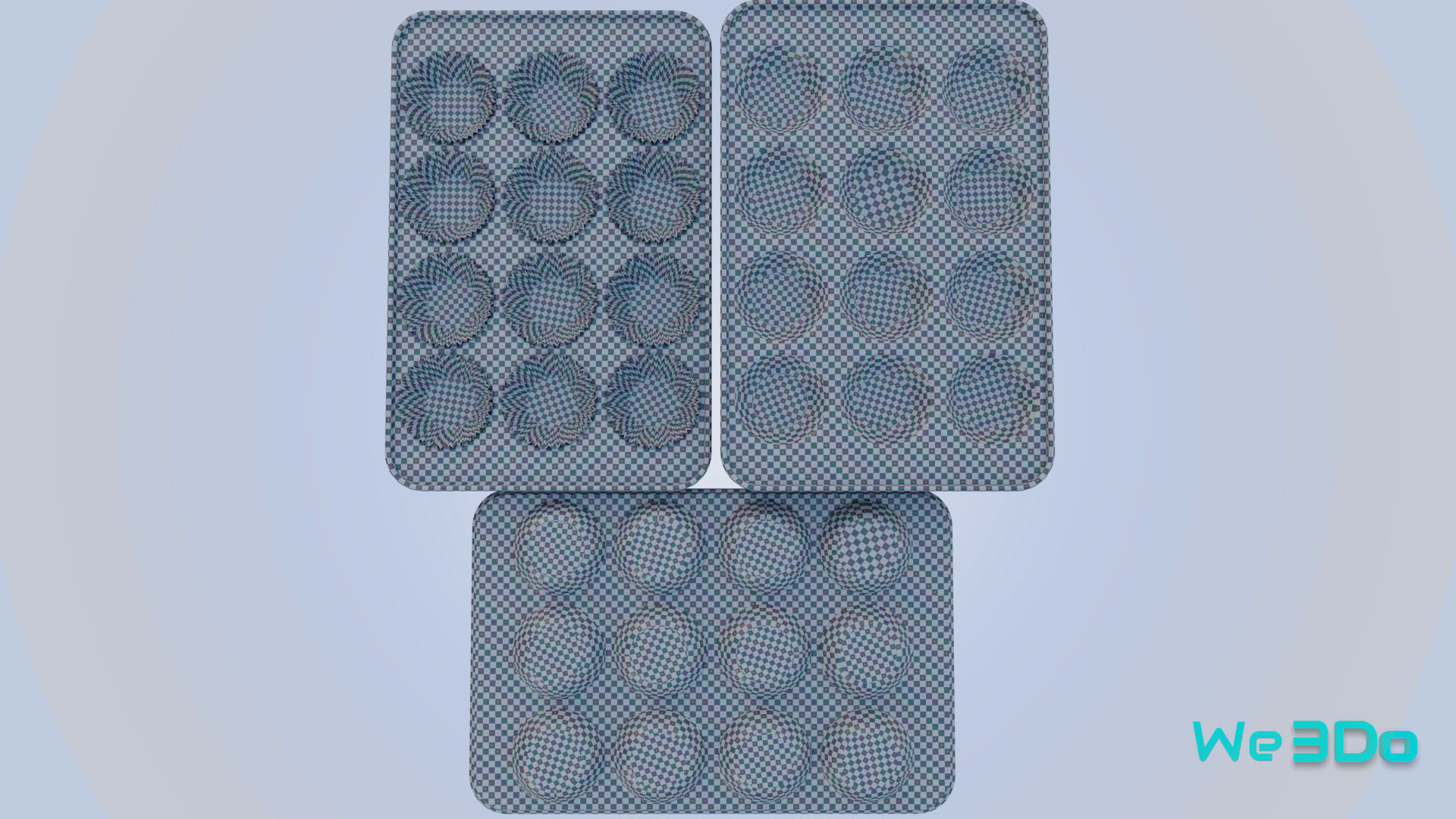 Nonstick 12-cup Muffin and Cupcake Pans Low-poly 3D model_20