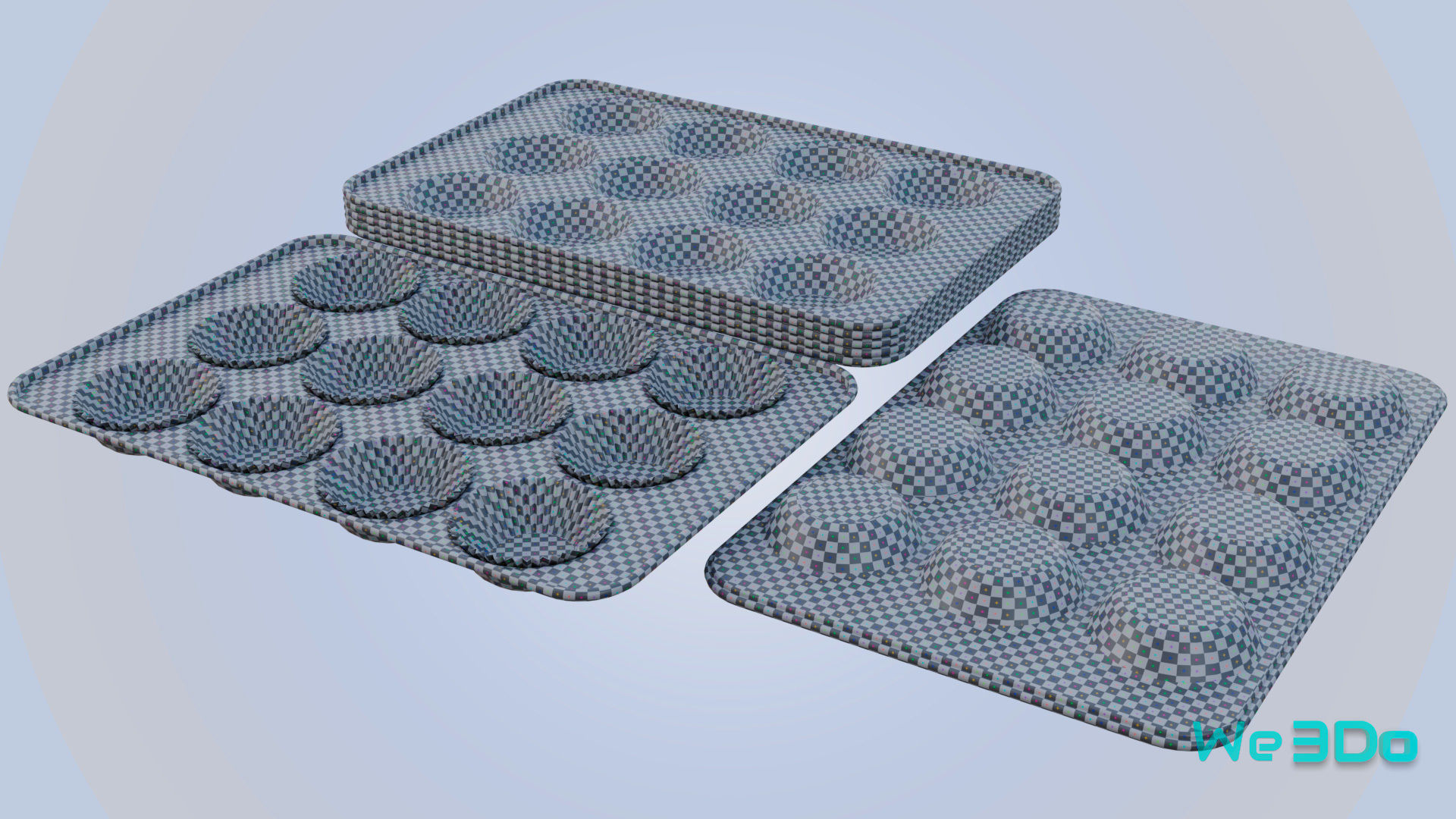 Nonstick 12-cup Muffin and Cupcake Pans Low-poly 3D model_18