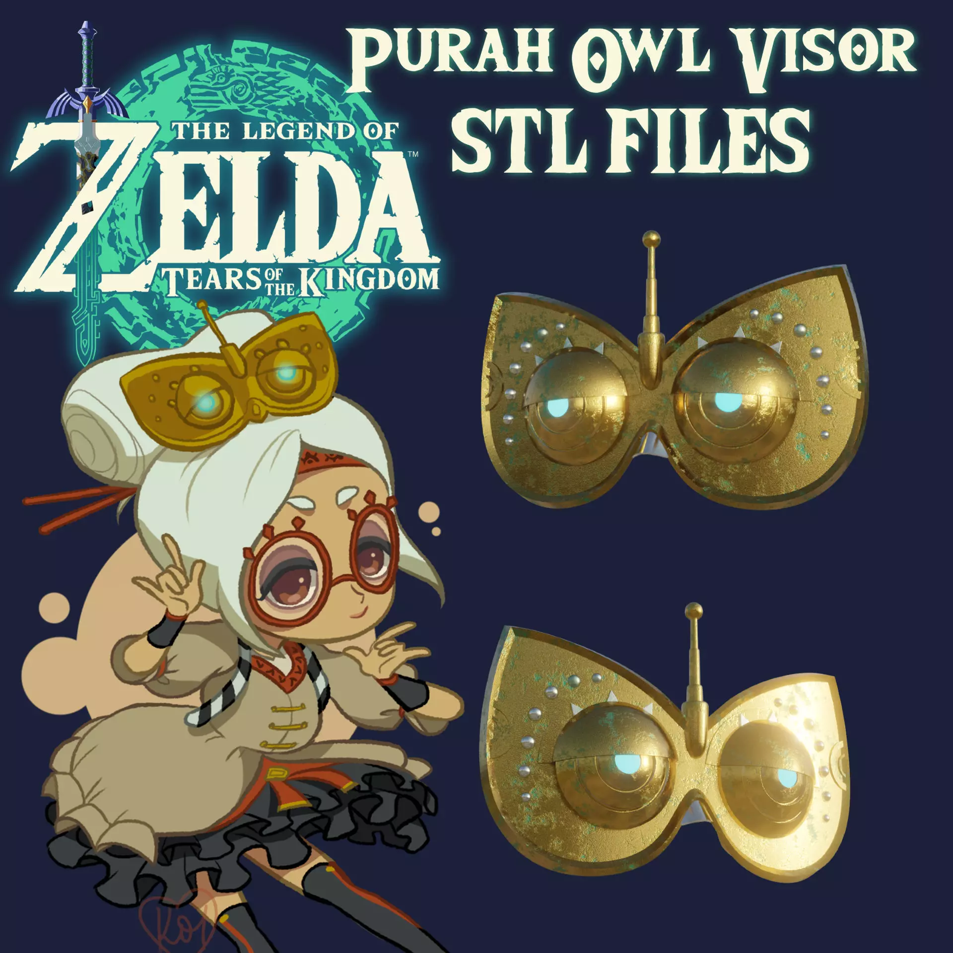 Purah Owl Visor 3D print model