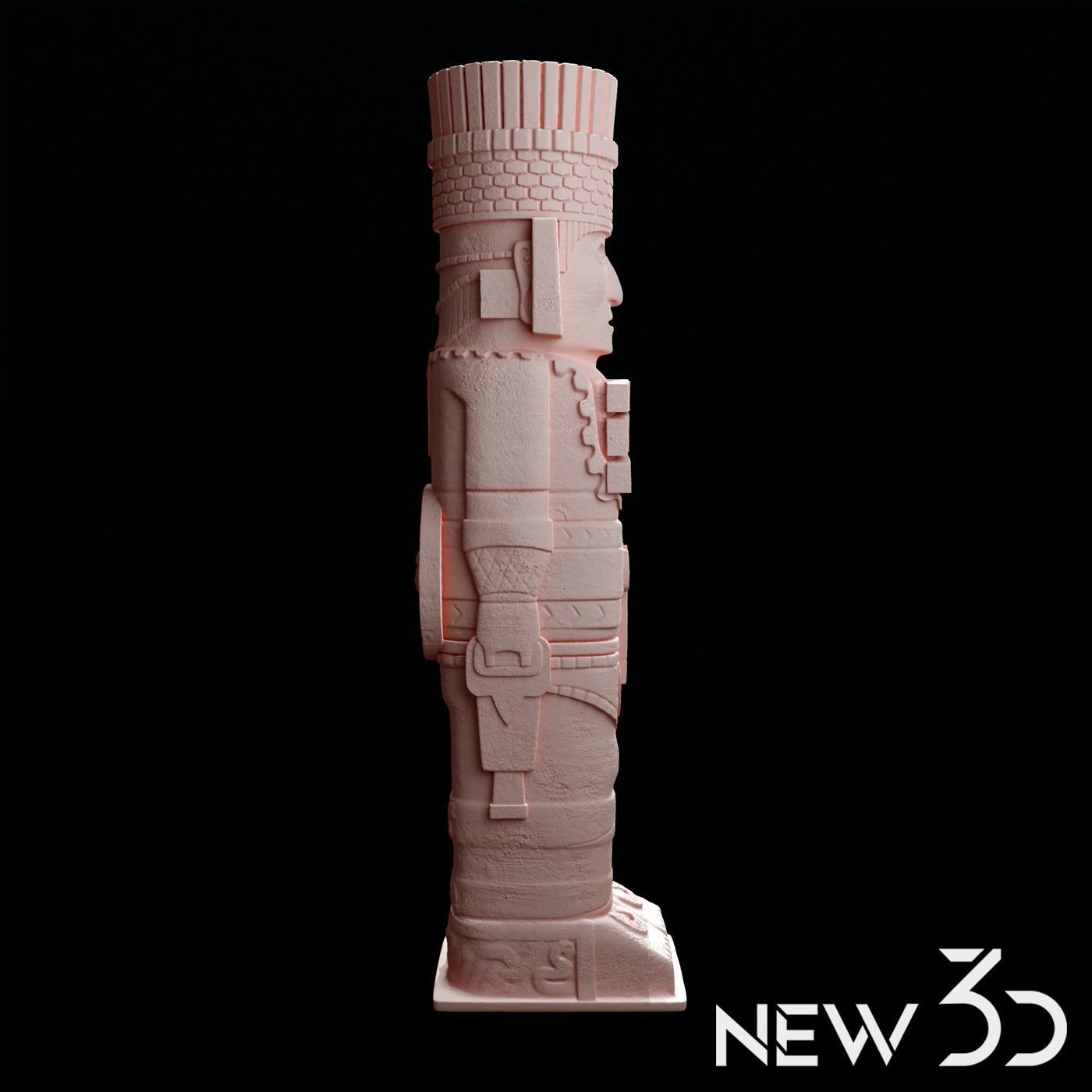 Atlante de Tula Mexico 3D print model_3