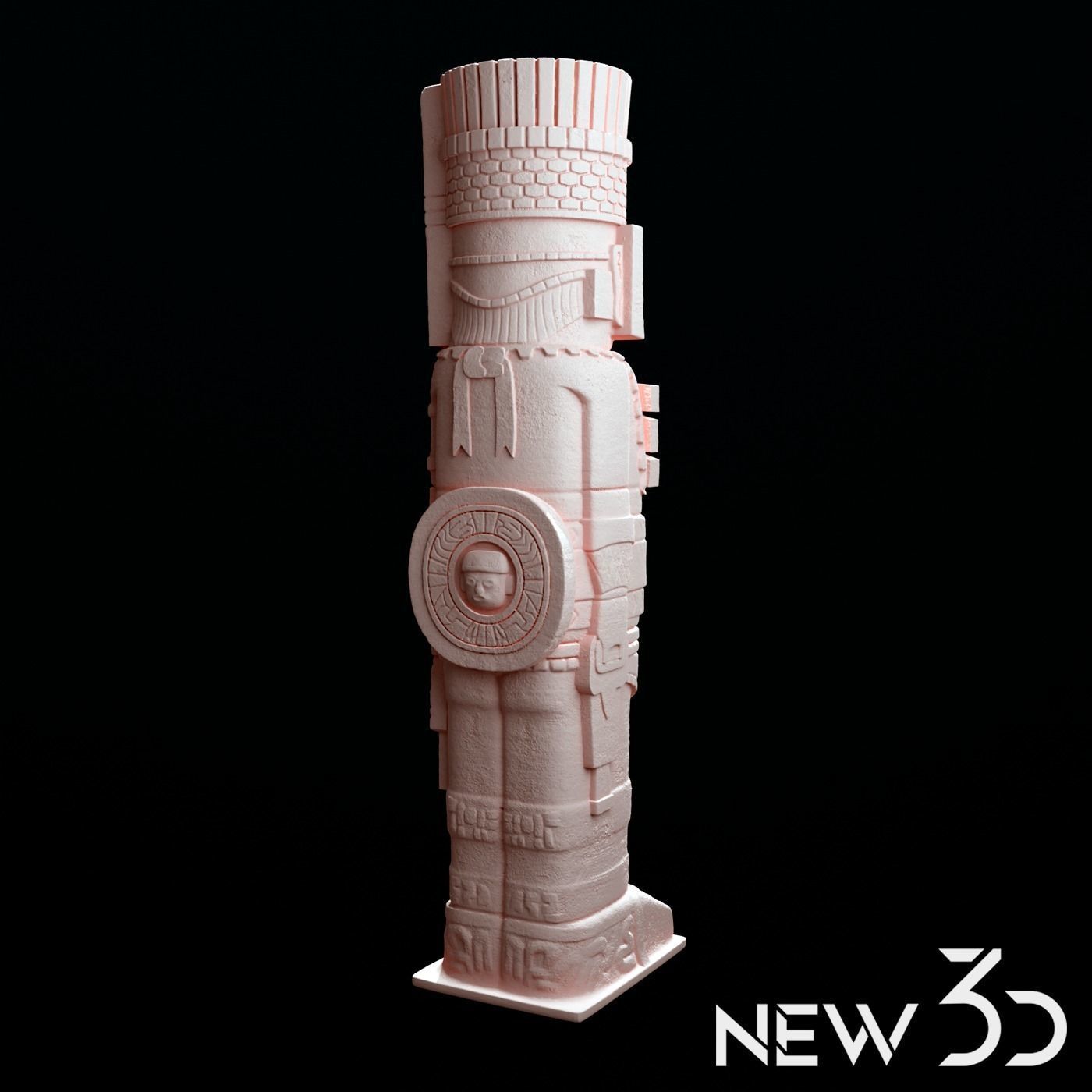 Atlante de Tula Mexico 3D print model_5