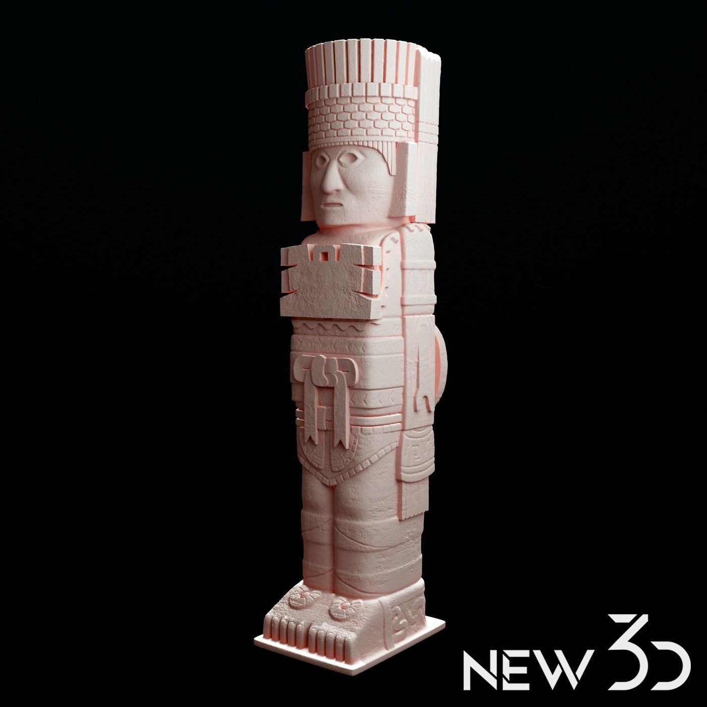 Atlante de Tula Mexico 3D print model_1