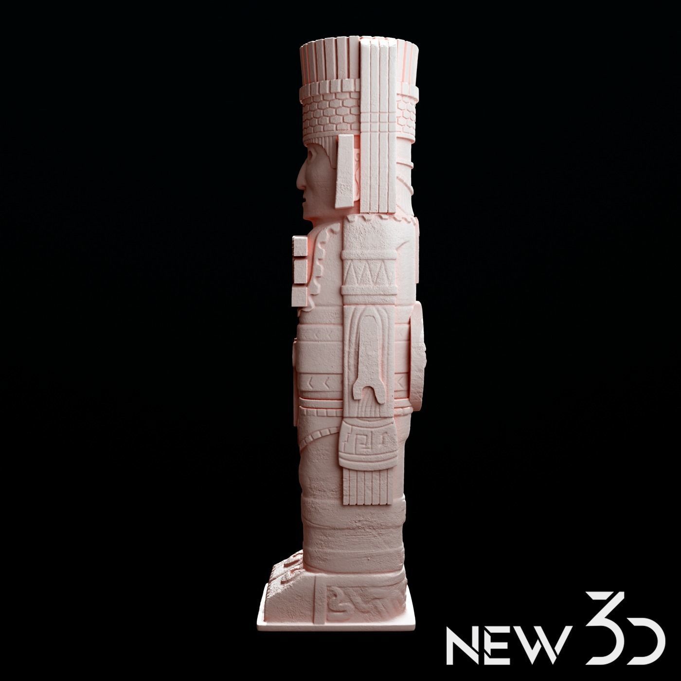 Atlante de Tula Mexico 3D print model_2