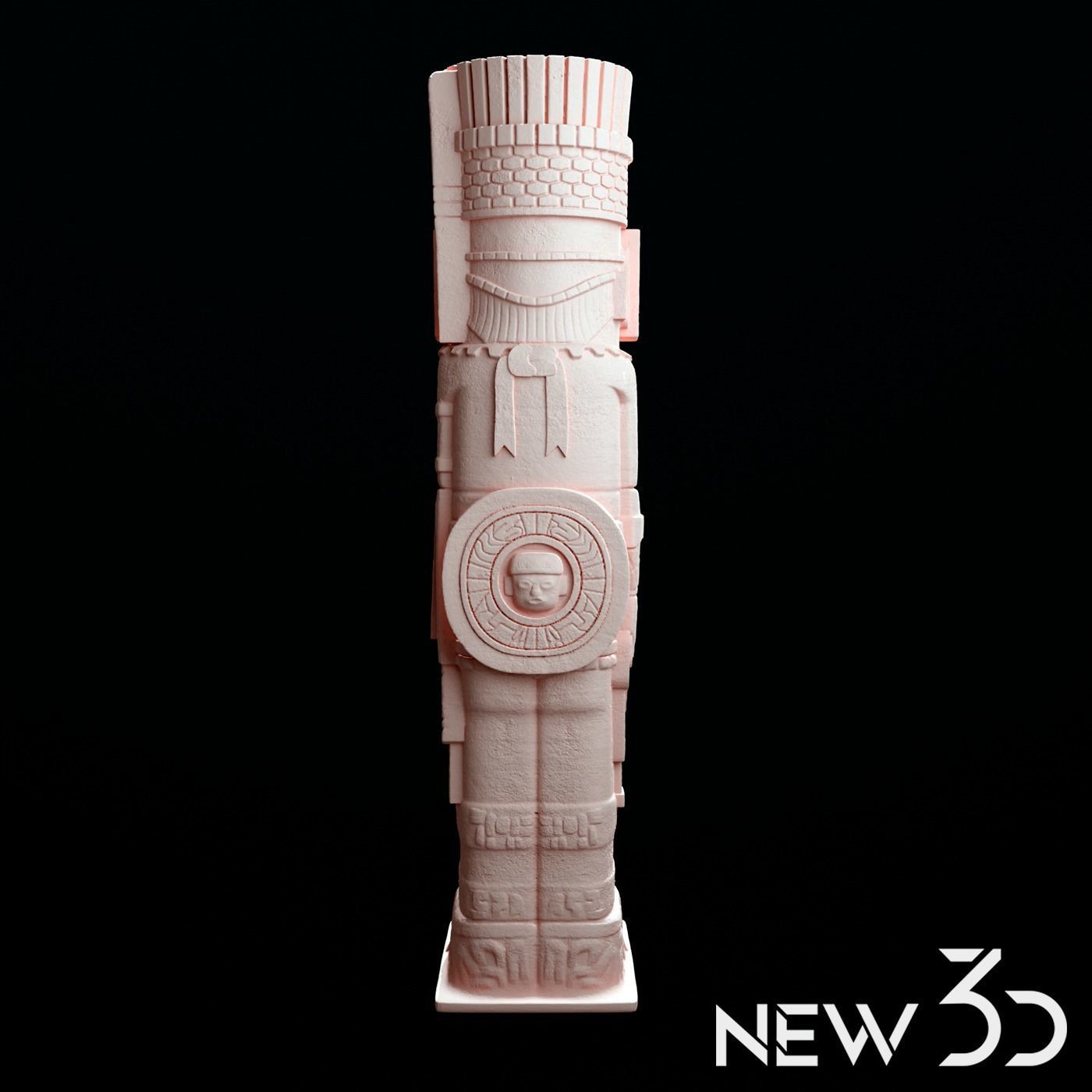 Atlante de Tula Mexico 3D print model_4