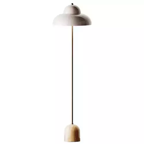 Eloise Pink Wood and Metal Floor Lamp