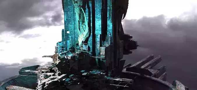 Sci fi City Satellite Science facility 2