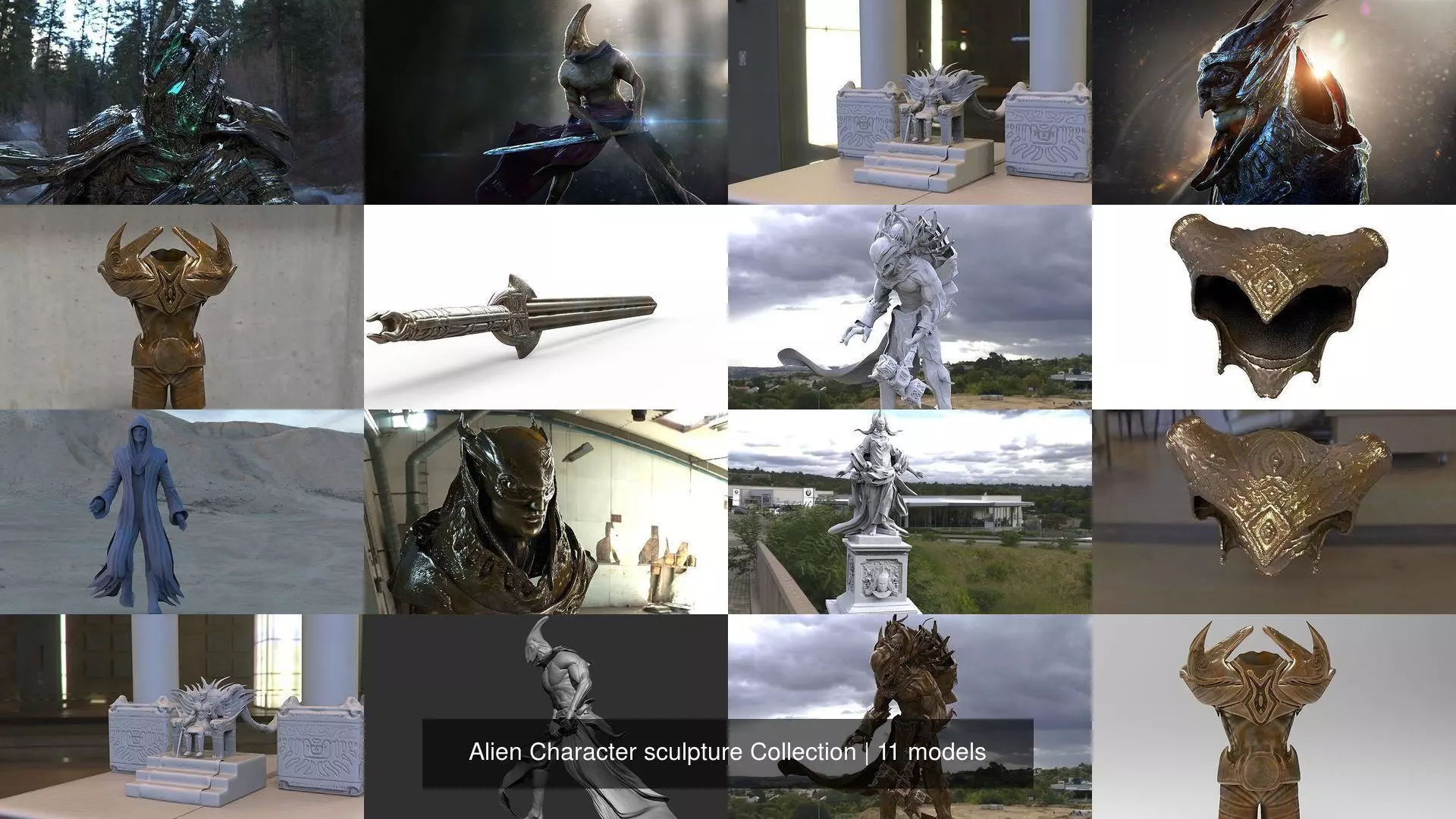Alien Character sculpture Collection _0