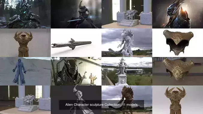 Alien Character sculpture Collection 