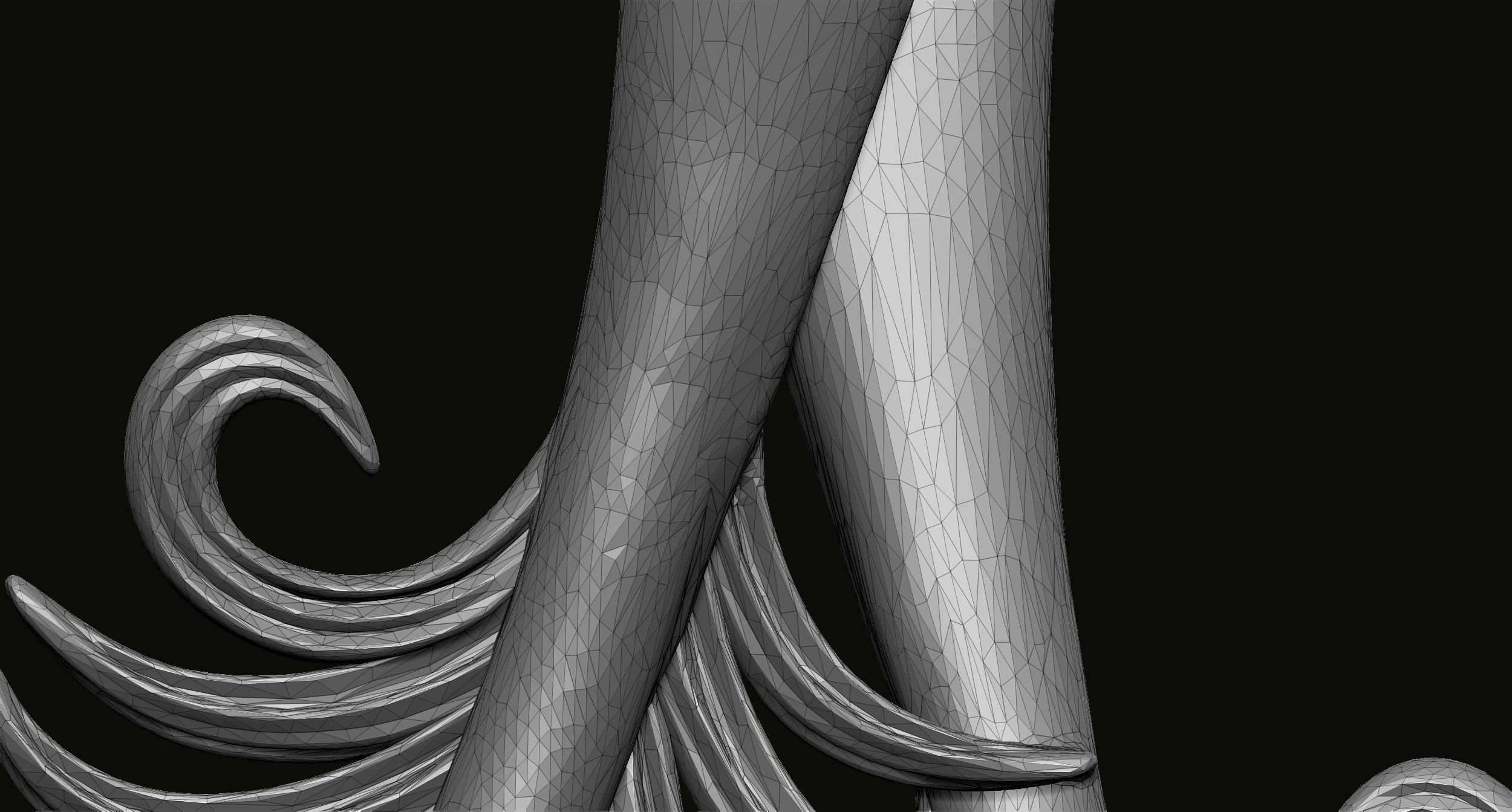 Phoenix feathers Pendant 3D print model_4